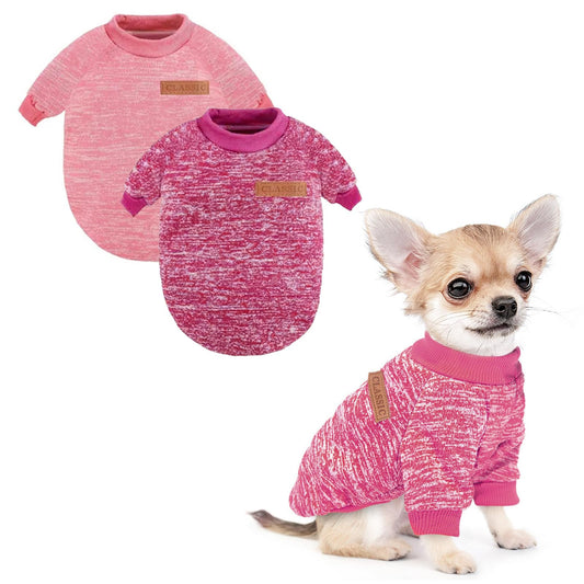 2 Pink Dog Sweaters for Fall/Winter