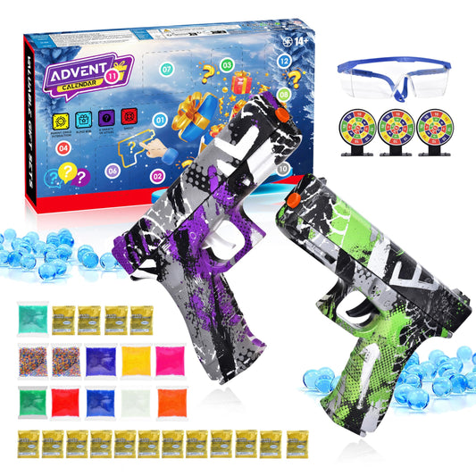 2 Packs Gel Ball Blaster Splat Orby Gun w/Targets