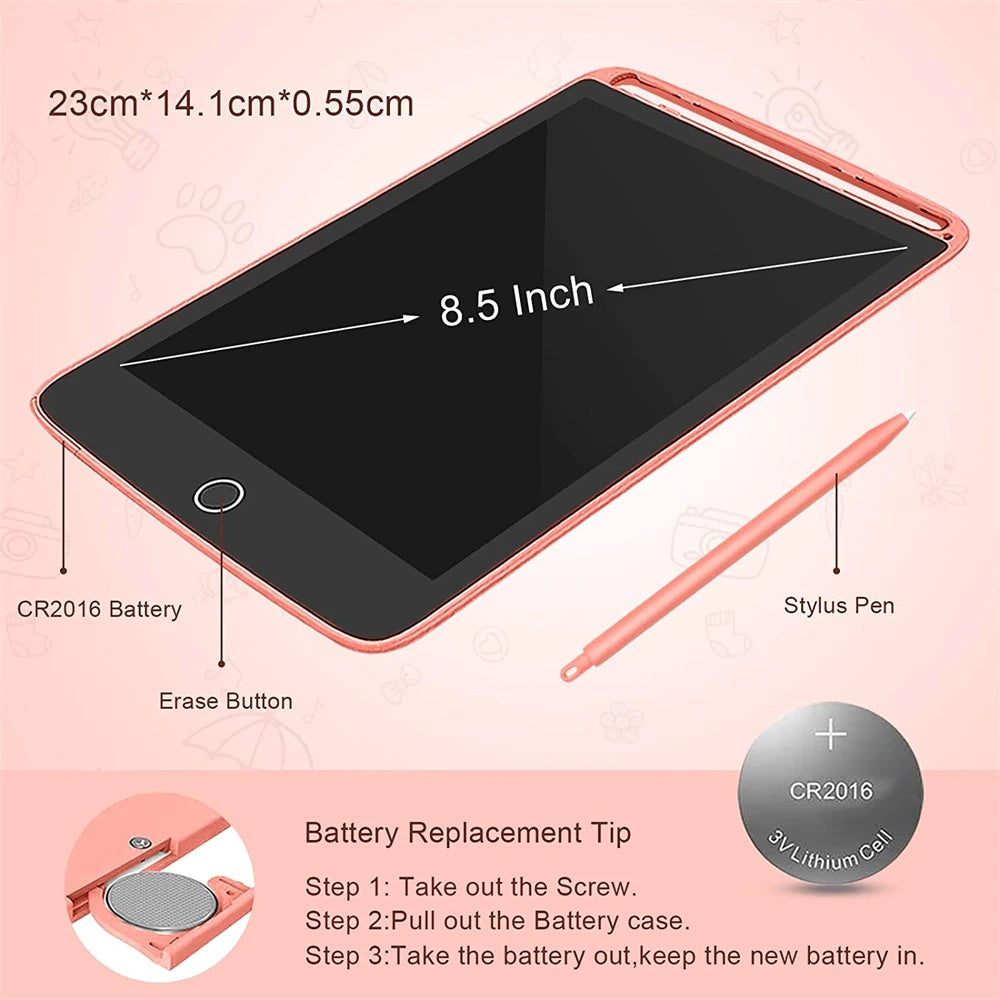 8.5 Inch Electronic Drawing Tablet for Kids' Learning